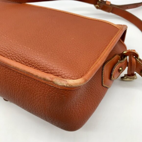 Dooney & Bourke Peanut Brown Pebbled Grain Leather Carrier Crossbody - Picture 8 of 11